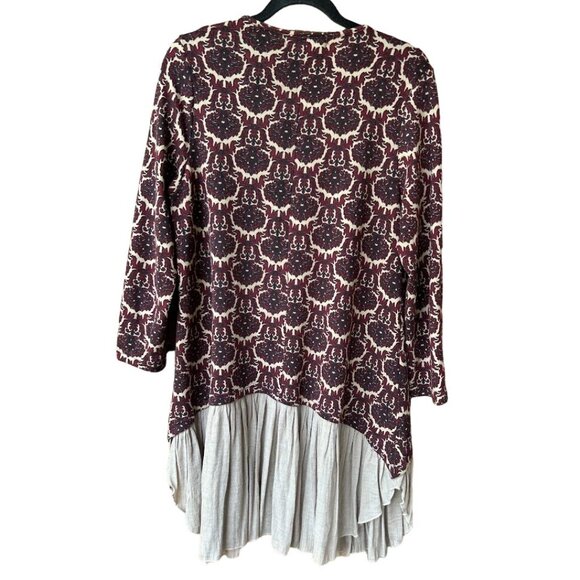 Paisley Vine Women's L Boho Chic Dress Rayon/Polyester/Spandex Floral Long Sleev - Picture 2 of 7